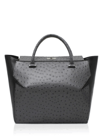 PEcado // GREY LEATHER MARQUIS TOTE