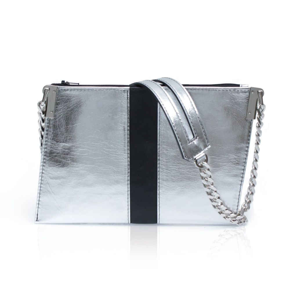 SILVER EMERALD CROSS BODY
