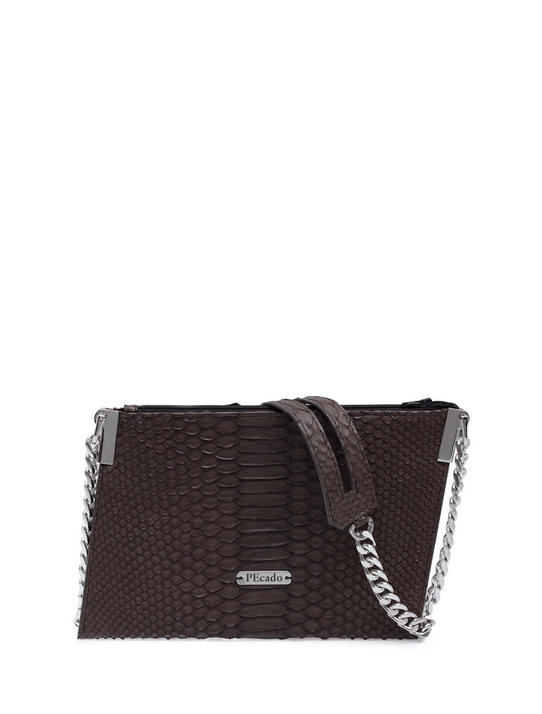 PEcado // BROWN PYTHON EMERALD CROSSBODY