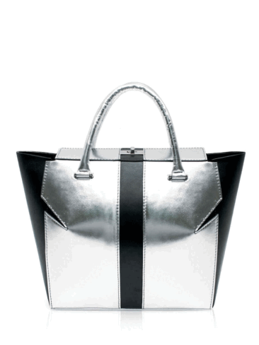 PEcado // SILVER METALLIC MARQUIS TOTE