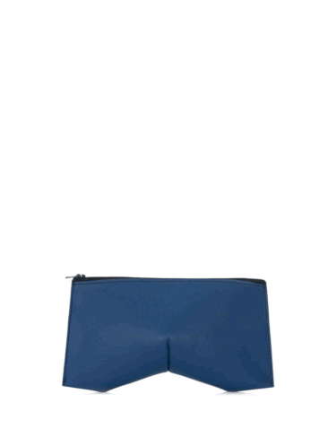 PEcado // BLUE LEATHER TRILLIANT CLUTCH