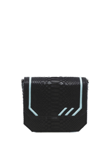 PEcado // BLACK PYTHON RADIANT CLUTCH BAG