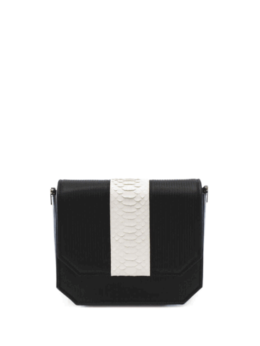 PEcado // BLACK STRIPE RADIANT CLUTCH BAG