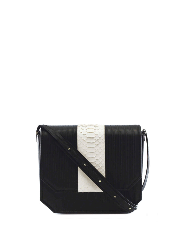 PEcado // BLACK STRIPE RADIANT CLUTCH BAG - Image 2