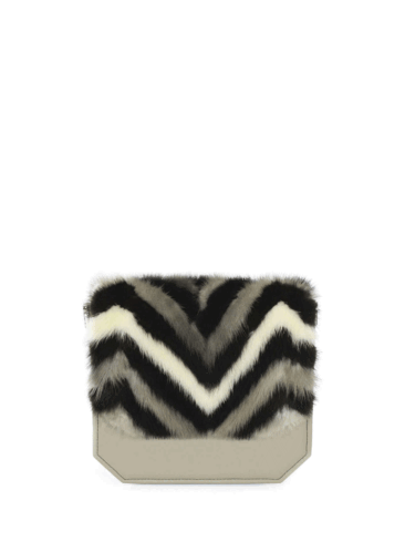 PEcado // HERRINGBONE MINK RADIANT CLUTCH BAG