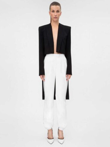 DAFNA MAY // TUXEDO CROP JACKET BLACK