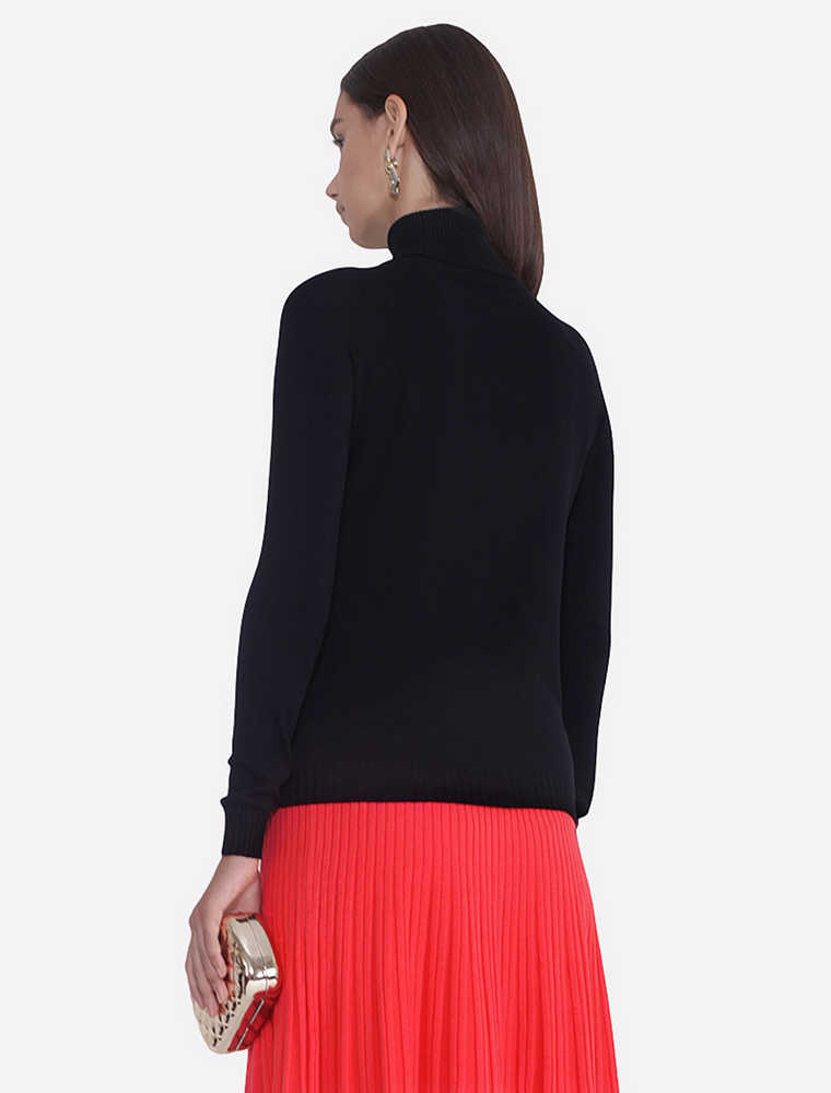 JENADIN // WOMENS GOLF TOP, BLACK - Image 3