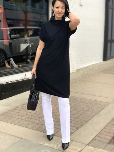 JENADIN // WOMENS TUNIC DRESS, BLACK