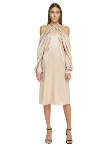TAGO // OFF THE SHOULDER DRESS BEIGE