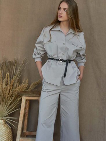 FRIZMAN // BOYFRIEND CUT SHIRT, BEIGE