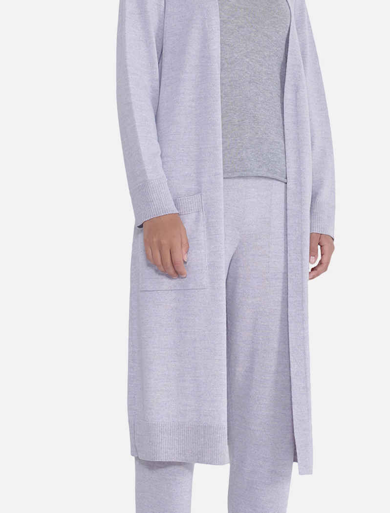 JENADIN // LONG WRAP CARDIGAN GREY - Image 4