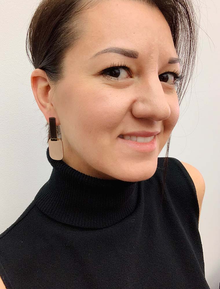 SE // SURGICAL STEEL GLORIA EARRINGS, ROSE GOLD or SILVER - Image 2