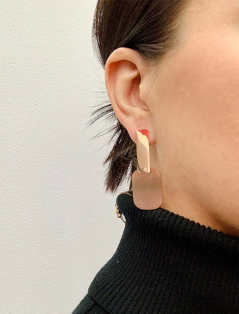 SE // SURGICAL STEEL GLORIA EARRINGS, ROSE GOLD or SILVER