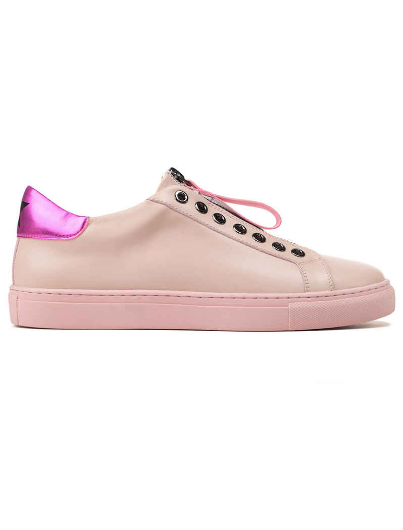 VITTO ROSSI // CHAMPAGNE PINK STAR LEATHER SNEAKERS