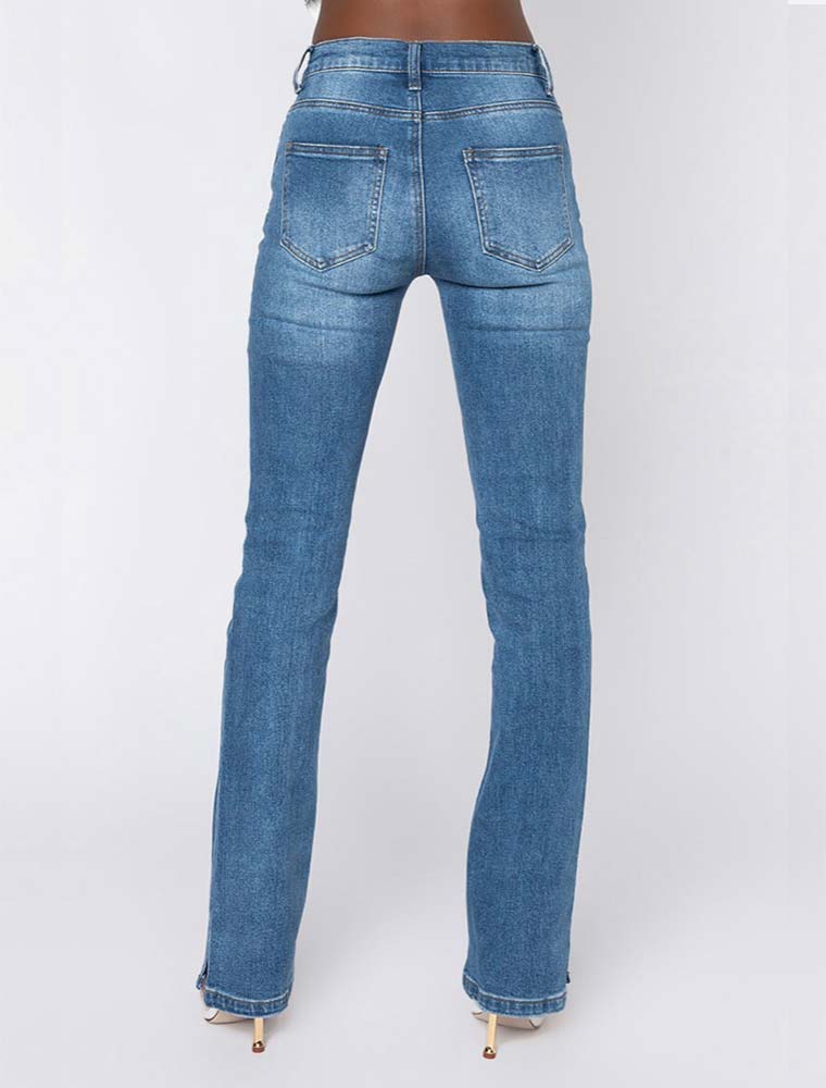 A.KOM // ASYMMETRICAL WAISTLINE JEANS - Image 3
