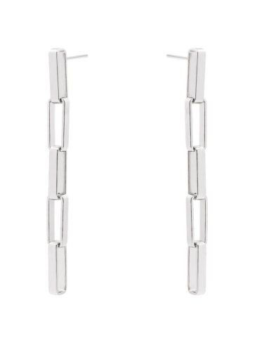 SE // SURGICAL STEEL RECTANGULAR CHAIN, SILVER