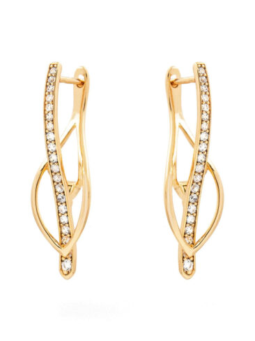 SE // SURGICAL STEEL ORNATE LEAF EARRINGS, LIGHT ROSE GOLD