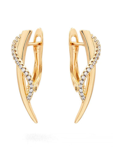 SE // SURGICAL STEEL ORNATE PROLONGED EARRINGS, LIGHT ROSE GOLD