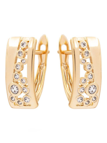 SE // SURGICAL STEEL ‘BUBBLES’ RECTANGULAR EARRINGS, LIGHT ROSE GOLD