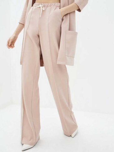 ZUBRYTSKAYA // STRAIGHT CUT CENTER CASUAL PANT, BLUSHED PINK
