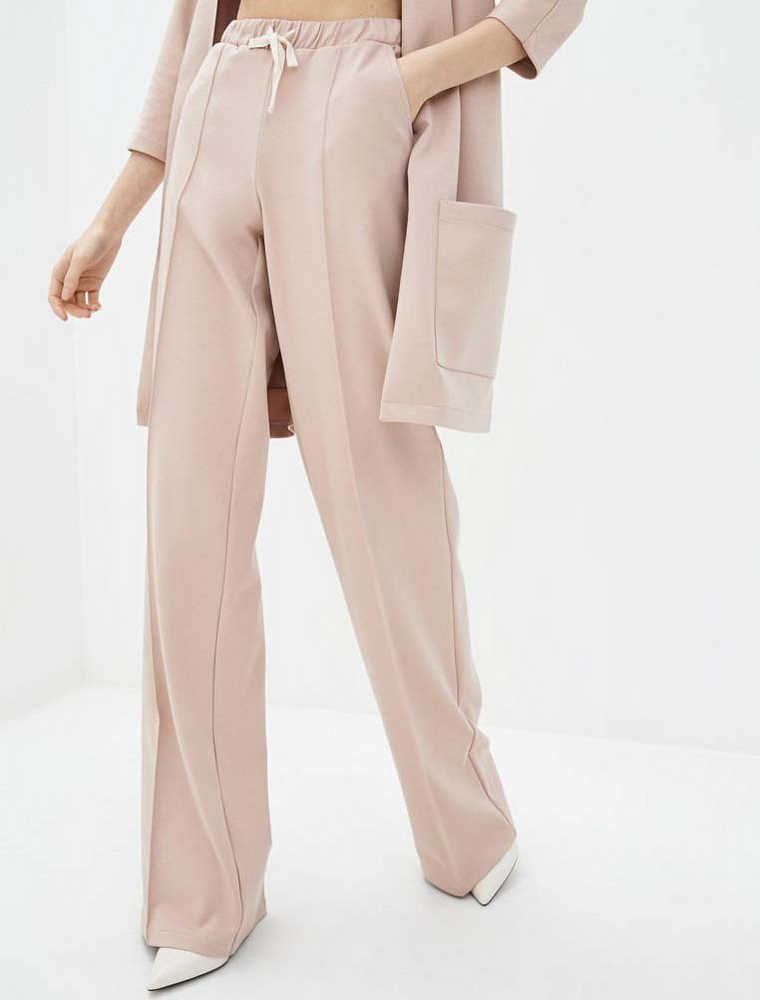 ZUBRYTSKAYA // STRAIGHT CUT CENTER CASUAL PANT, BLUSHED PINK