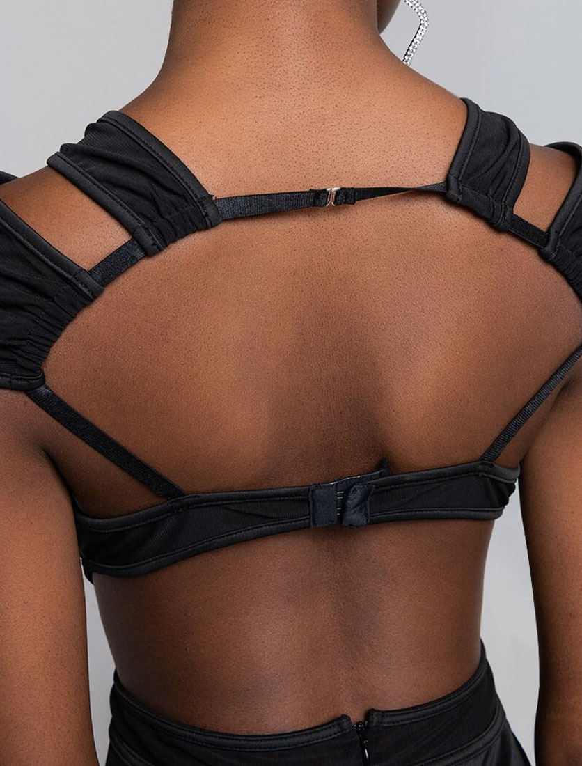 A.KOM // HOLLOW OUT HALTER BACK MIDI DRESS, BLACK - Image 5