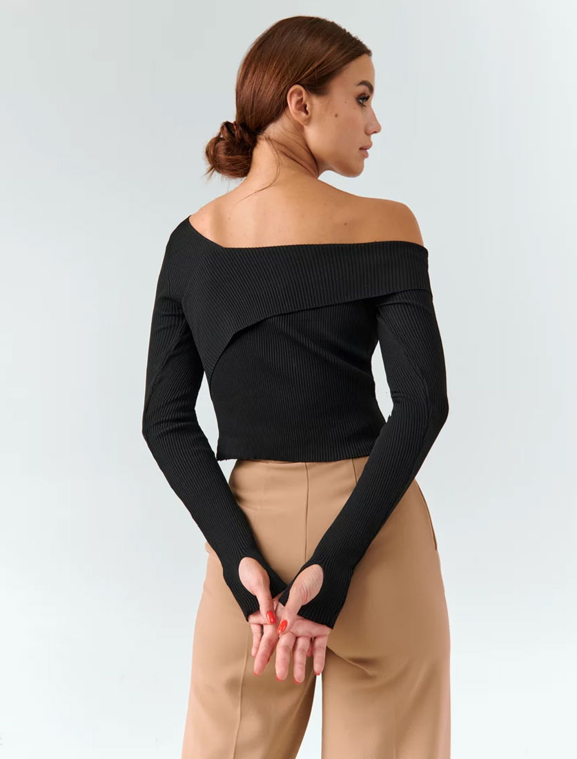 GEPUR // OFF-SHOULDER LONG SLEEVE, BLACK - Image 4