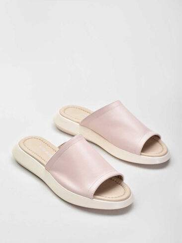 VITTO ROSSI // ALMOND TOE CASUAL PLATFORM SANDALS, LIGHT PINK