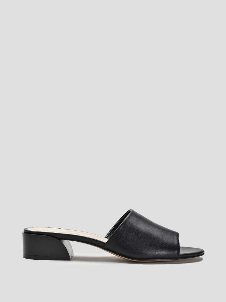 VITTO ROSSI // ALMOND TOE SLIDE SANDALS, BLACK - Image 4