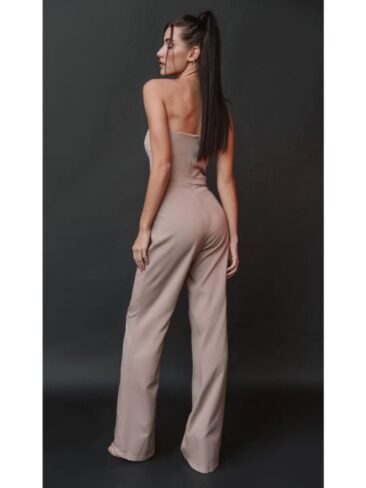 GEPUR // WOMEN’S BEIGE STRAPLESS JUMPSUIT