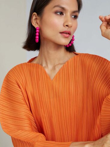 SCARLET SAGE // KIM BATWING STRAIGHT CUT SHIFT DRESS, ORANGE