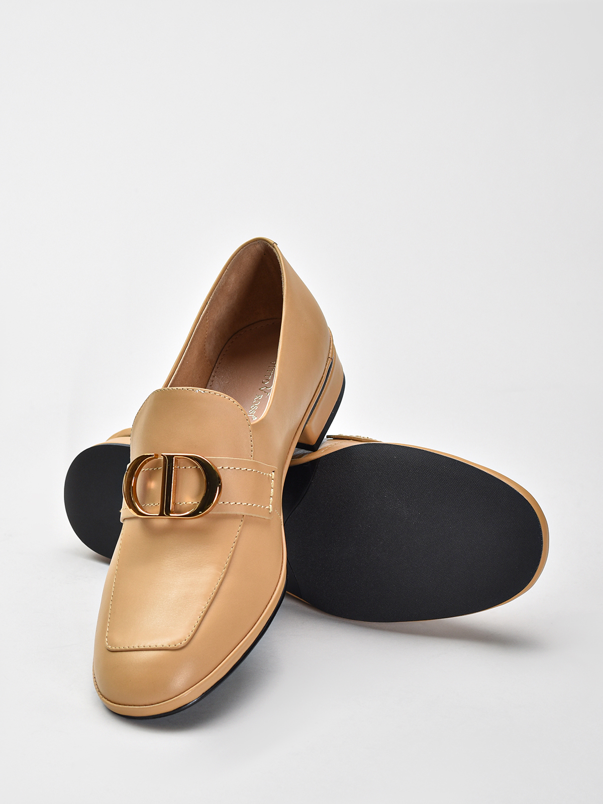 VITTO ROSSI // CD FRONT DETAIL LEATHER FLATS, WHITE - Image 5