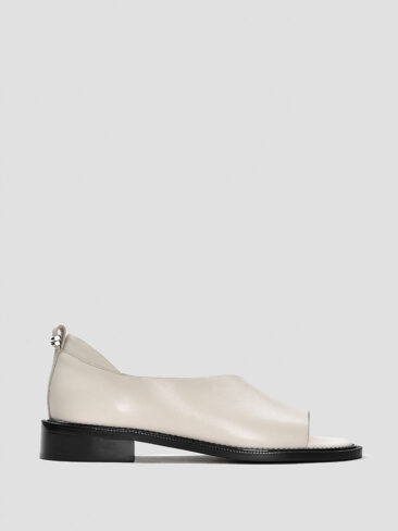 VITTO ROSSI // MULED SLIDE-ON SANDALS, BEIGE