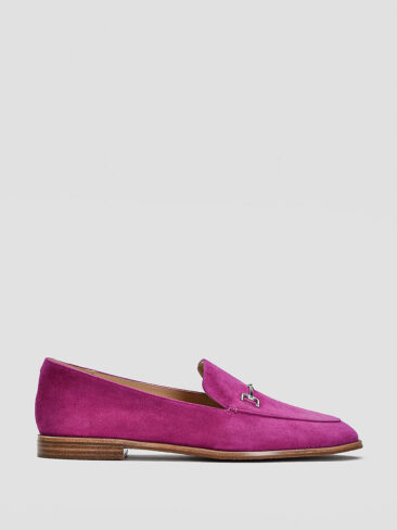 VITTO ROSSI // CLASSIC ALMOND TOE W/ BUCKLE LOAFERS, FUCHSIA