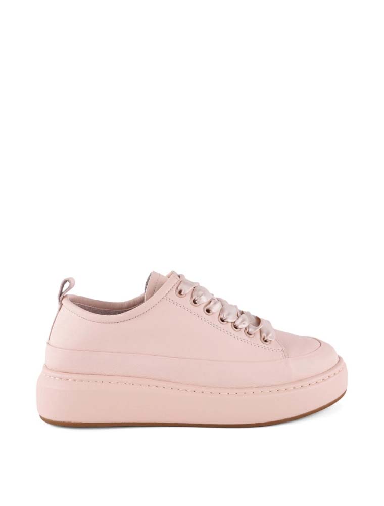 MIRATON // SATIN LACE SNEAKERS, LIGHT PINK