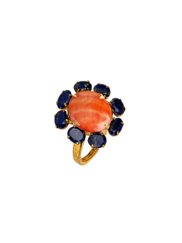 BOUNKIT // RING SET W/ SUN STONE AND LAPIS