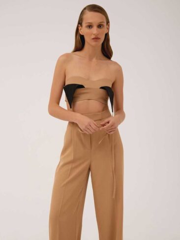 L.A.B. By TERNOVSKAYA // TWO TONE BRA TOP, BEIGE/BLACK