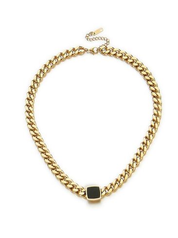 SE // SURGICAL STEEL HIP HOP THICK CHAIN NECKLACE, GOLD