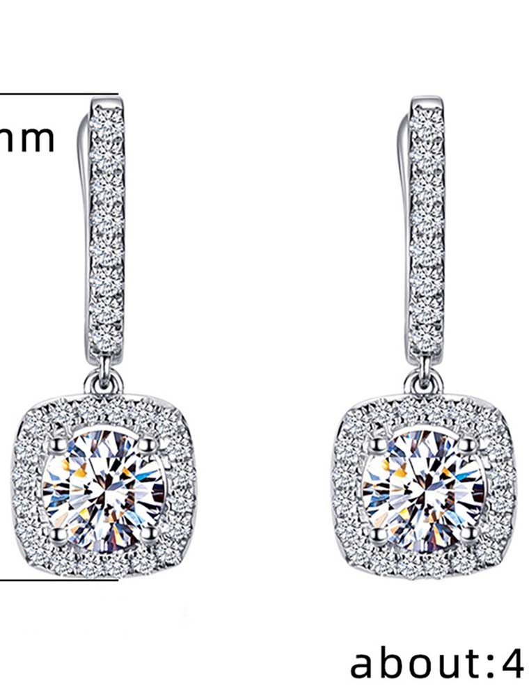 SE // SURGICAL STEEL EARRINGS, MICRO-INLAID ZIRCON - Image 5