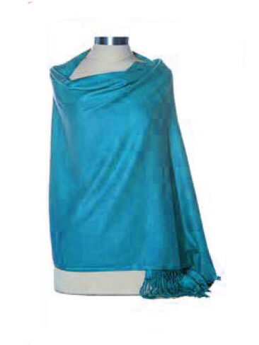 RAPTI // SOLID COLOR CASHMERE SHAWL, COOL TONES