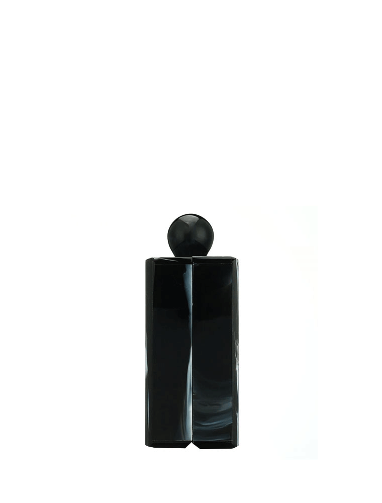 A.KOM // RECTANGULAR ACRYLIC CLUTCH BAG, MARBLED BLACK - Image 2