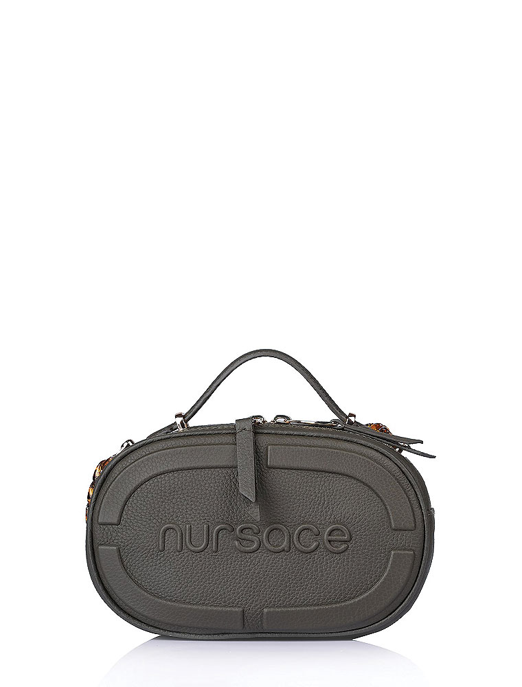 NURSACE // OVAL EMBROIDERED LOGO CROSSBODY BAG, ARMY GREEN