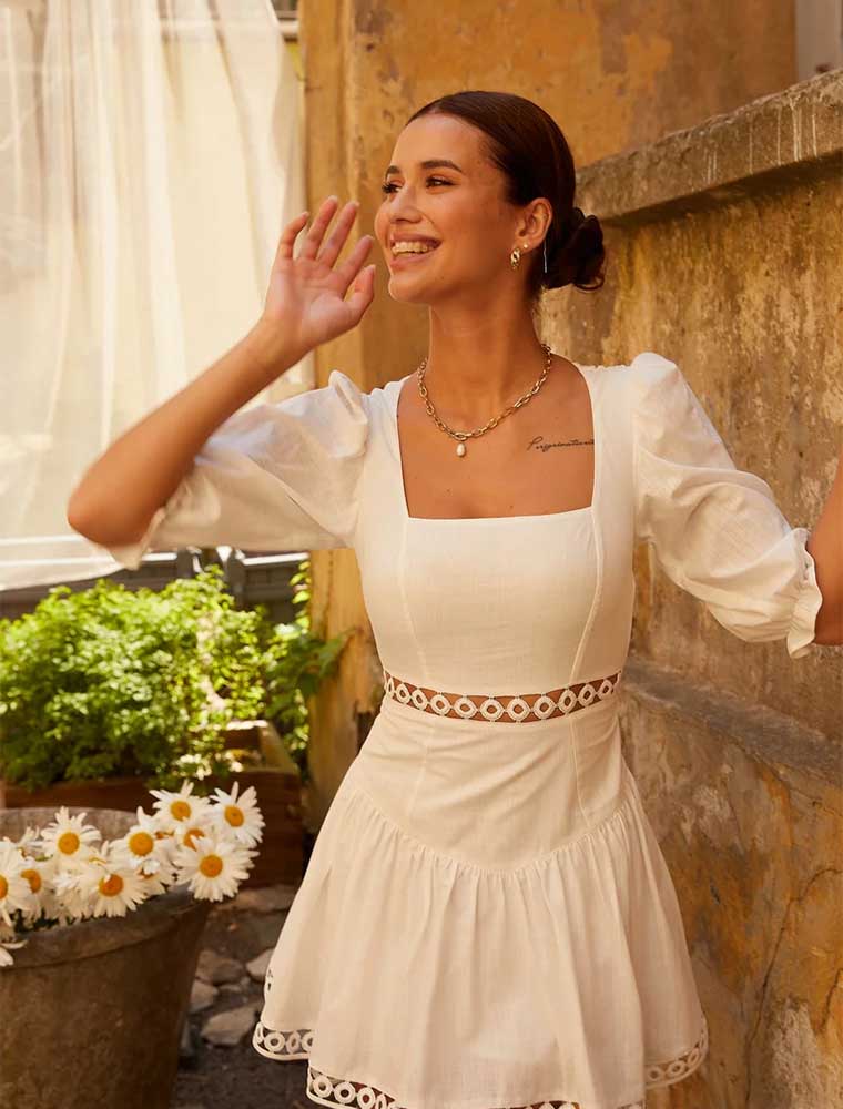GEPUR // WHITE HALTER SUMMER DRESS - Image 4