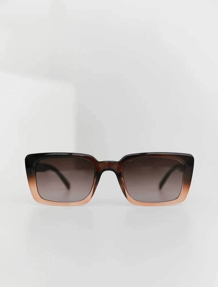 GEPUR // RECTANGLE PLASTIC SUNGLASSES, BROWN - Image 2