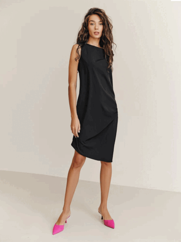 GEPUR // LOOSE SUMMER DRESS W/ SIDE GATHERING