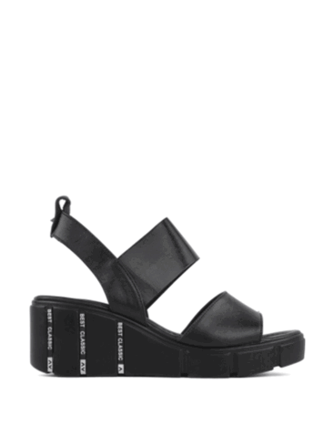 ATTIZZARE // STRAPPY PLATFORM SANDALS, BLACK