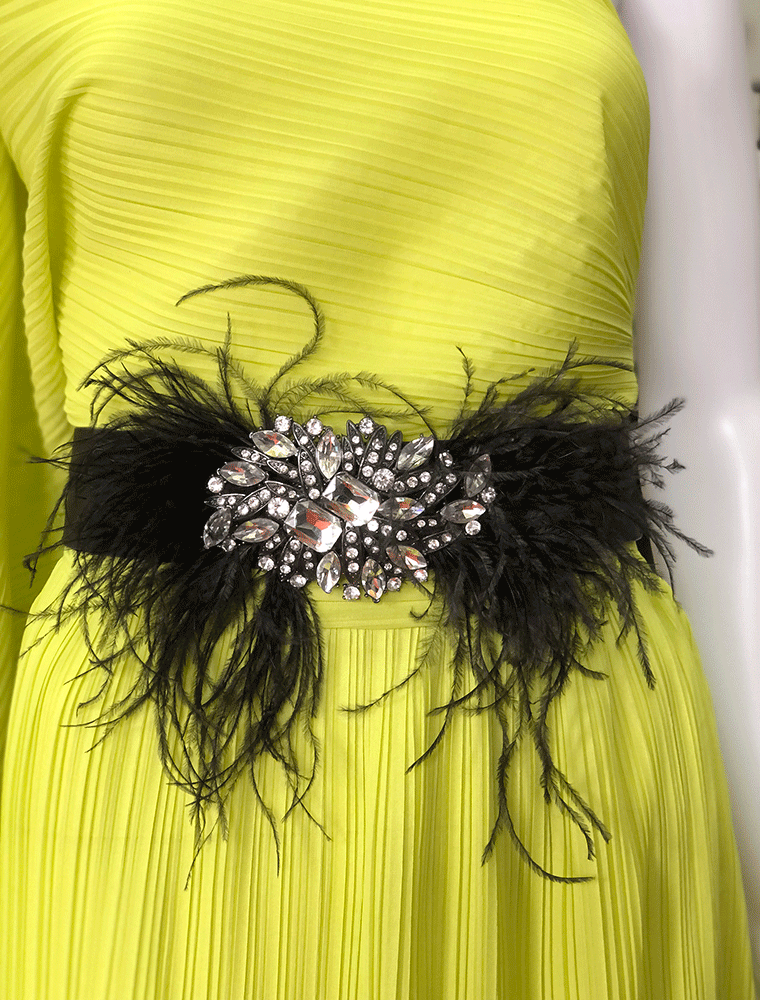 PEcado // RHINESTONE ELASTIC WAIST BELT, BLACK - Image 2