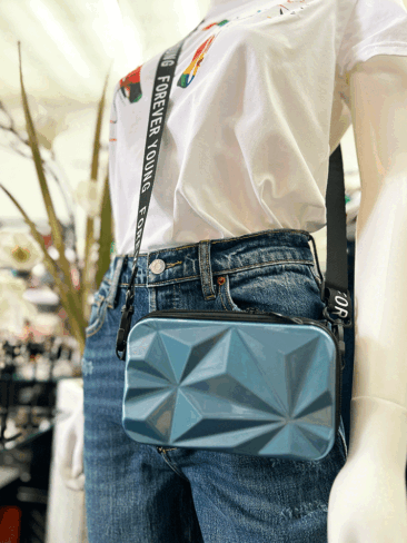 A.KOM // FOREVER YOUNG CROSSBODY BAG, BLUE