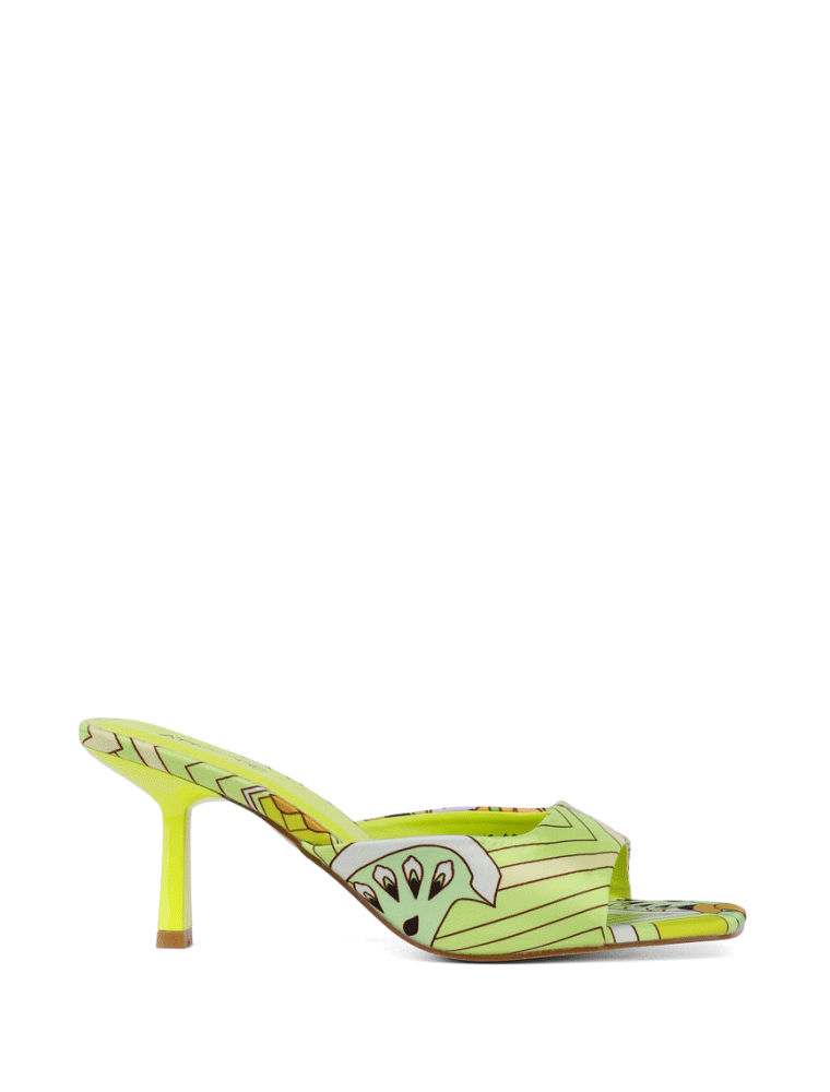 ATTIZZARE // SUMMER MOSAIC SANDAL, LIME GREEN