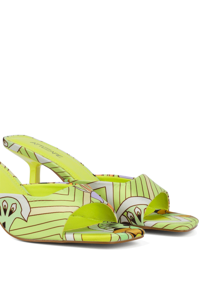 ATTIZZARE // SUMMER MOSAIC SANDAL, LIME GREEN - Image 3